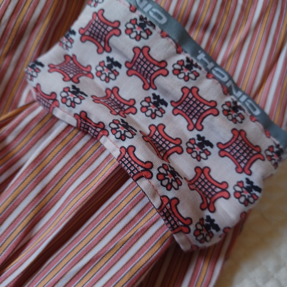 Cinch Women's Pink Striped Button Down Shirt with Floral Trim - Picture 4 of 9